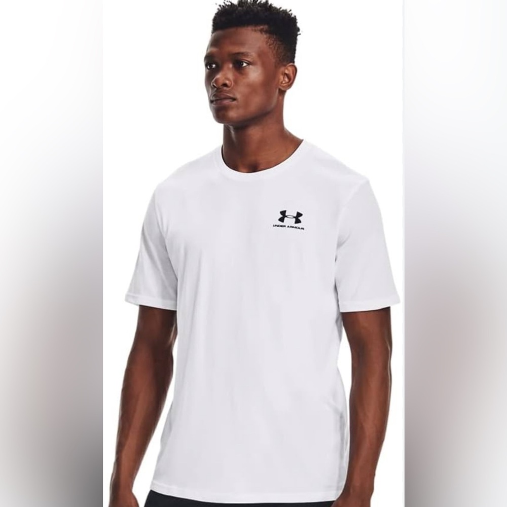 Under Armour White Short Sleeve Logo Tee